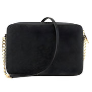 Michael Kors Black Saffiano Leather Jet Set Crossbody Bag