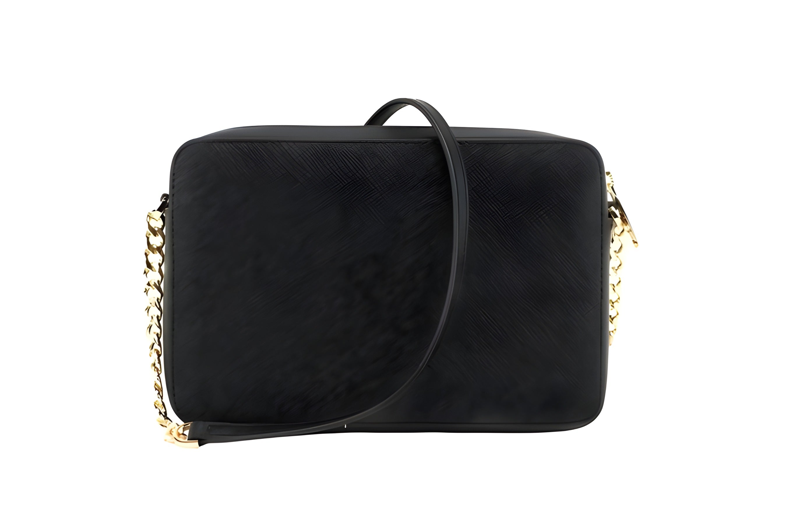 Michael Kors Black Saffiano Leather Jet Set Crossbody Bag