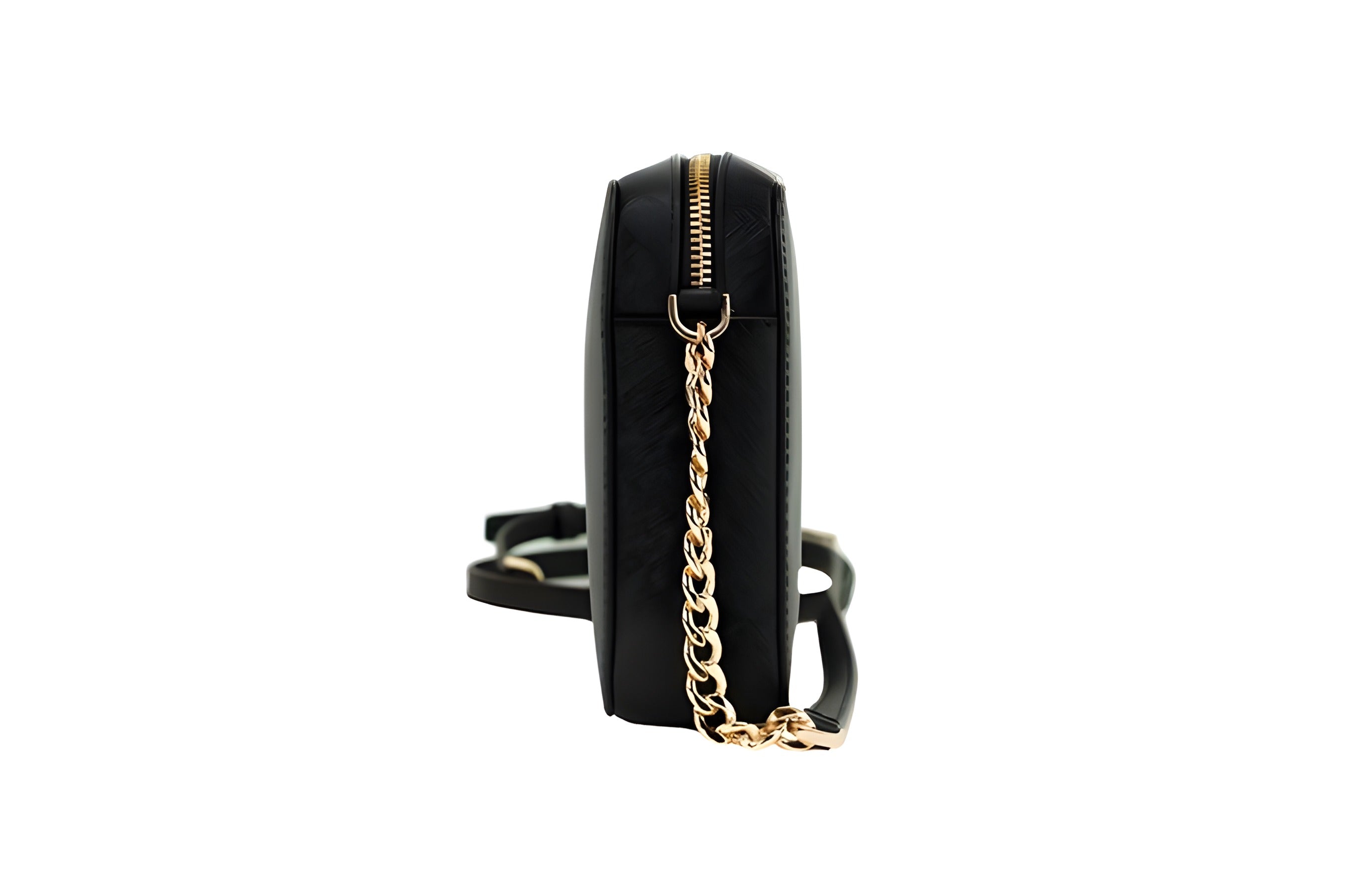 Michael Kors Black Saffiano Leather Jet Set Crossbody Bag