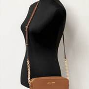 Michael Kors Zipper Closure Saffiano Leather Crossbody Bag