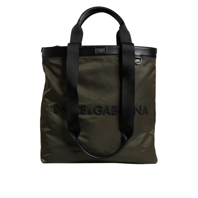 Dolce & Gabbana Military Green Shoulder Strap Tote Bag