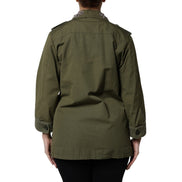 Jachetă / Palton Dolce & Gabbana Military Green Queen Embellished
