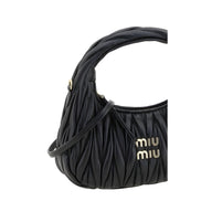 Geantă de mână Miu Miu neagră din piele de vițel
