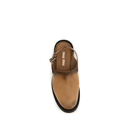 Miu Miu Brown Mules