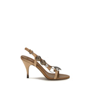 Miu Miu Brown Stiletto Heel Sandals