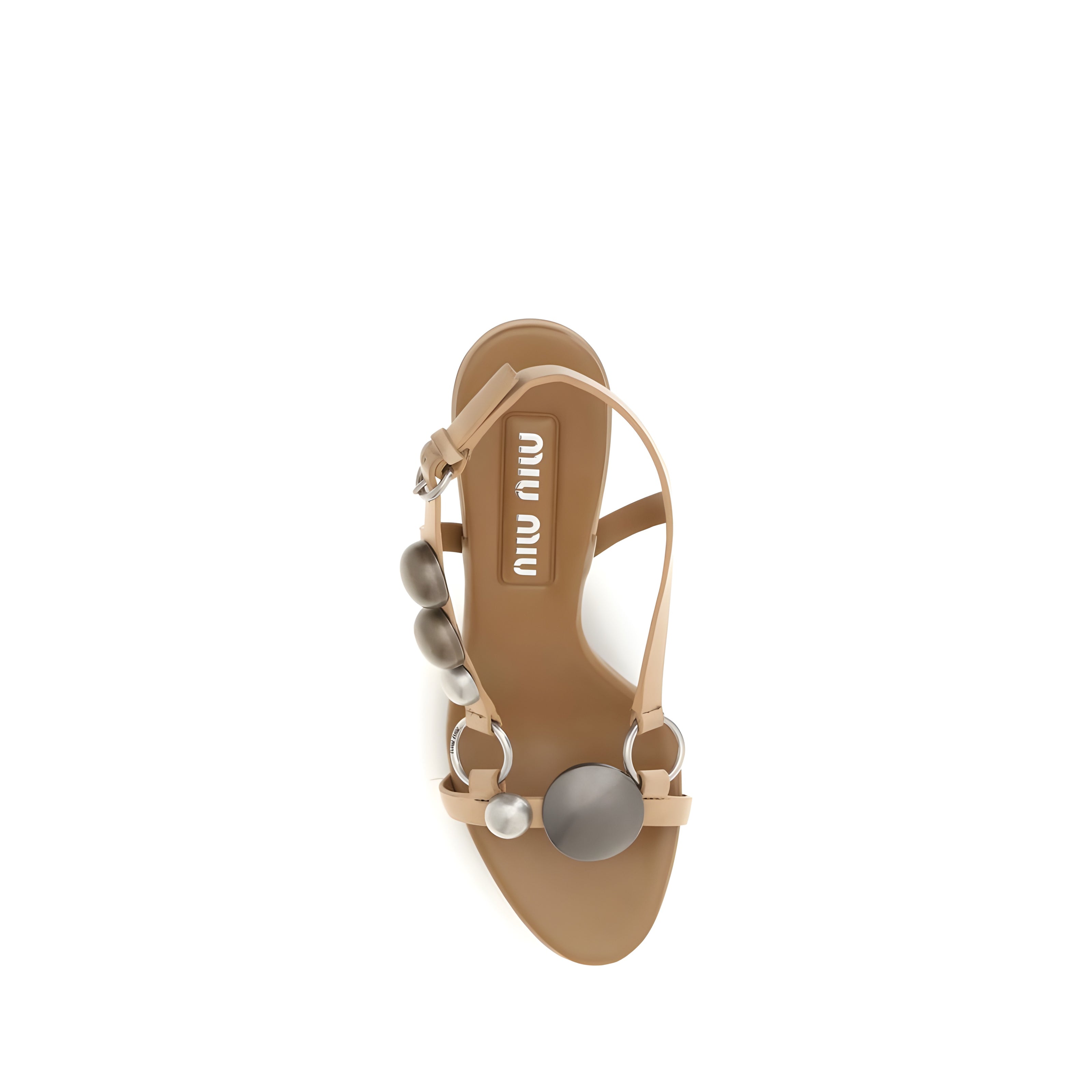 Miu Miu Brown Stiletto Heel Sandals