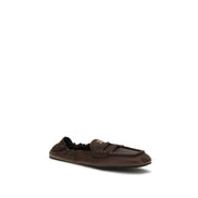 Mocasini slip-on Miu Miu maro din piele de miel