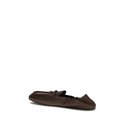 Mocasini slip-on Miu Miu maro din piele de miel