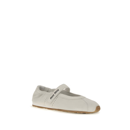 Miu Miu White Ballet Flats