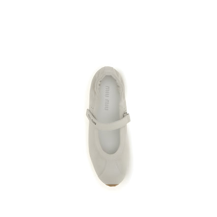 Miu Miu White Ballet Flats