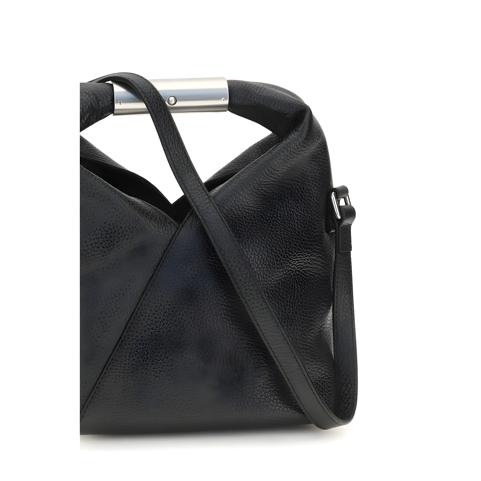 MM6 Black Leather Shoulder Bag