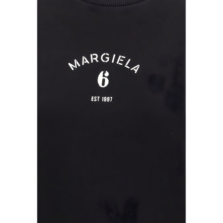 MM6 Black Cotton Sweatshirt