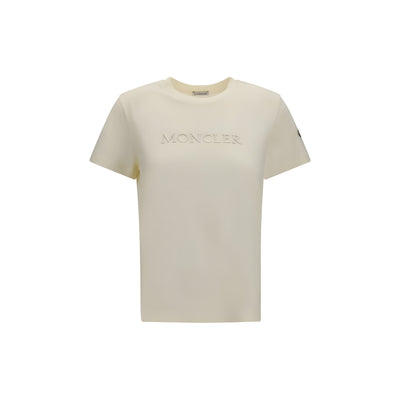 Tricou Moncler bej din bumbac
