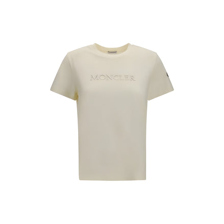 Tricou Moncler bej din bumbac