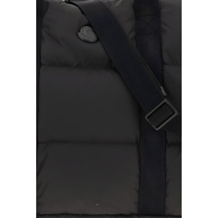 Geantă de umăr Moncler neagră din poliester