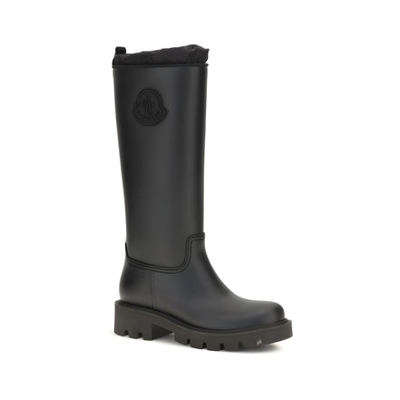 Moncler Black Pvc Rain Boots
