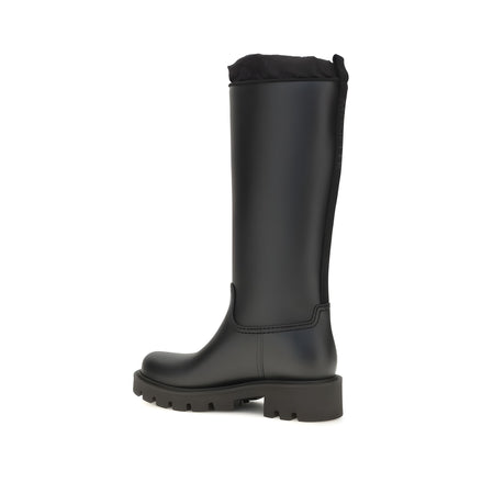 Cizme de ploaie Moncler negre din PVC