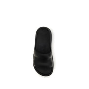 Moncler Black Rubber Flat Sandals