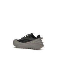 Moncler Gray Leather Athletic Sneakers