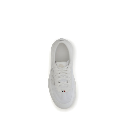 Moncler White Leather Athletic Sneakers