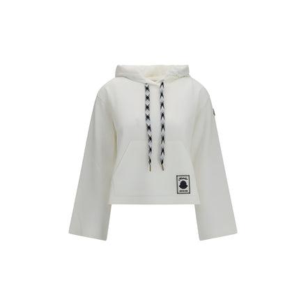 Hanorac Moncler alb din bumbac