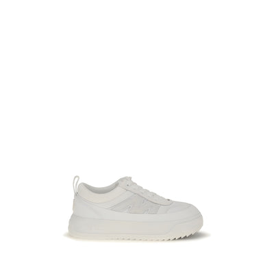 Sneakers Moncler albi din poliamidă