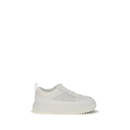 Sneakers Moncler albi din poliamidă