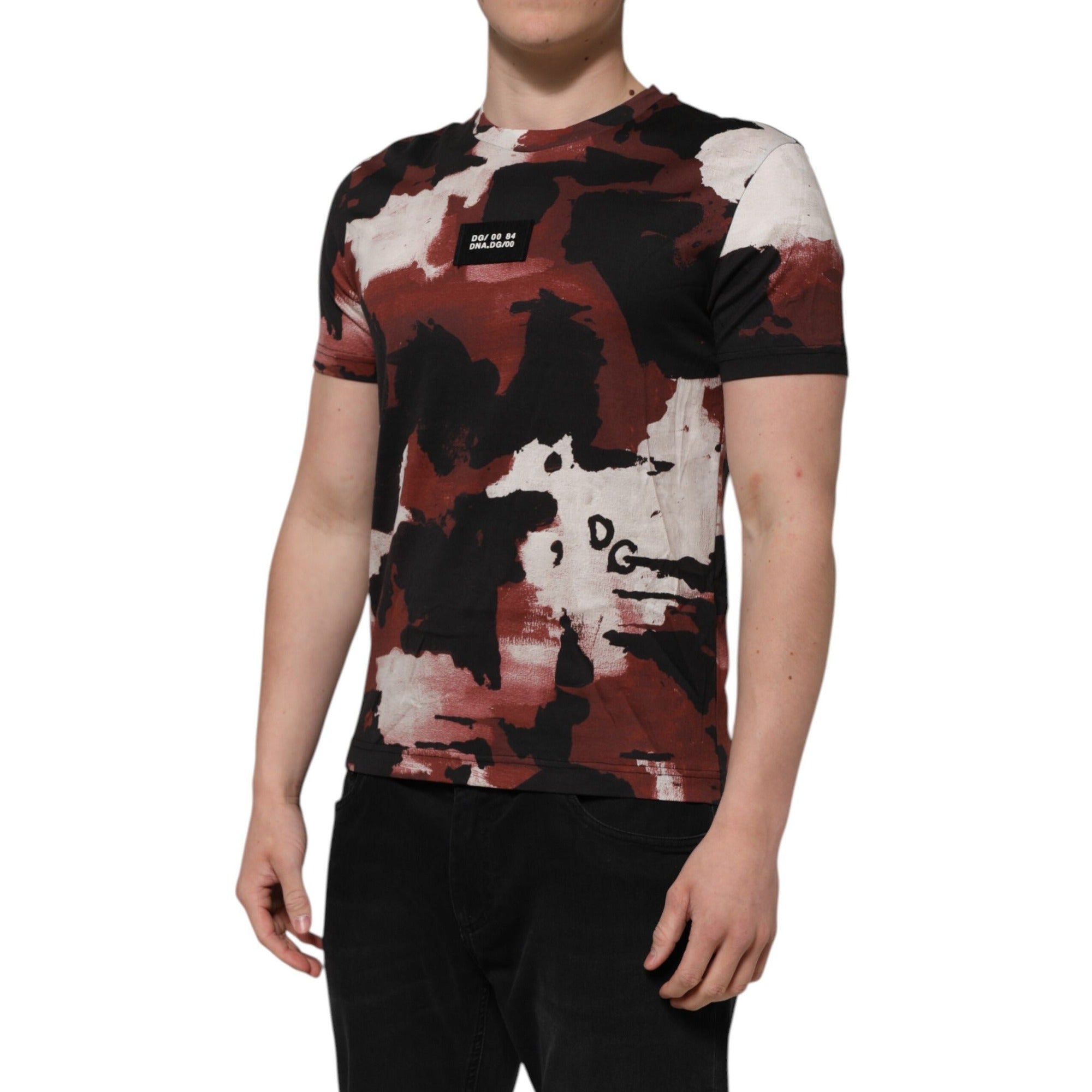 Dolce & Gabbana Multicolor Camouflage Crew Neck T-shirt