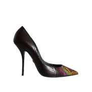 Pantofi cu toc Dolce & Gabbana multicolori din piele exotică