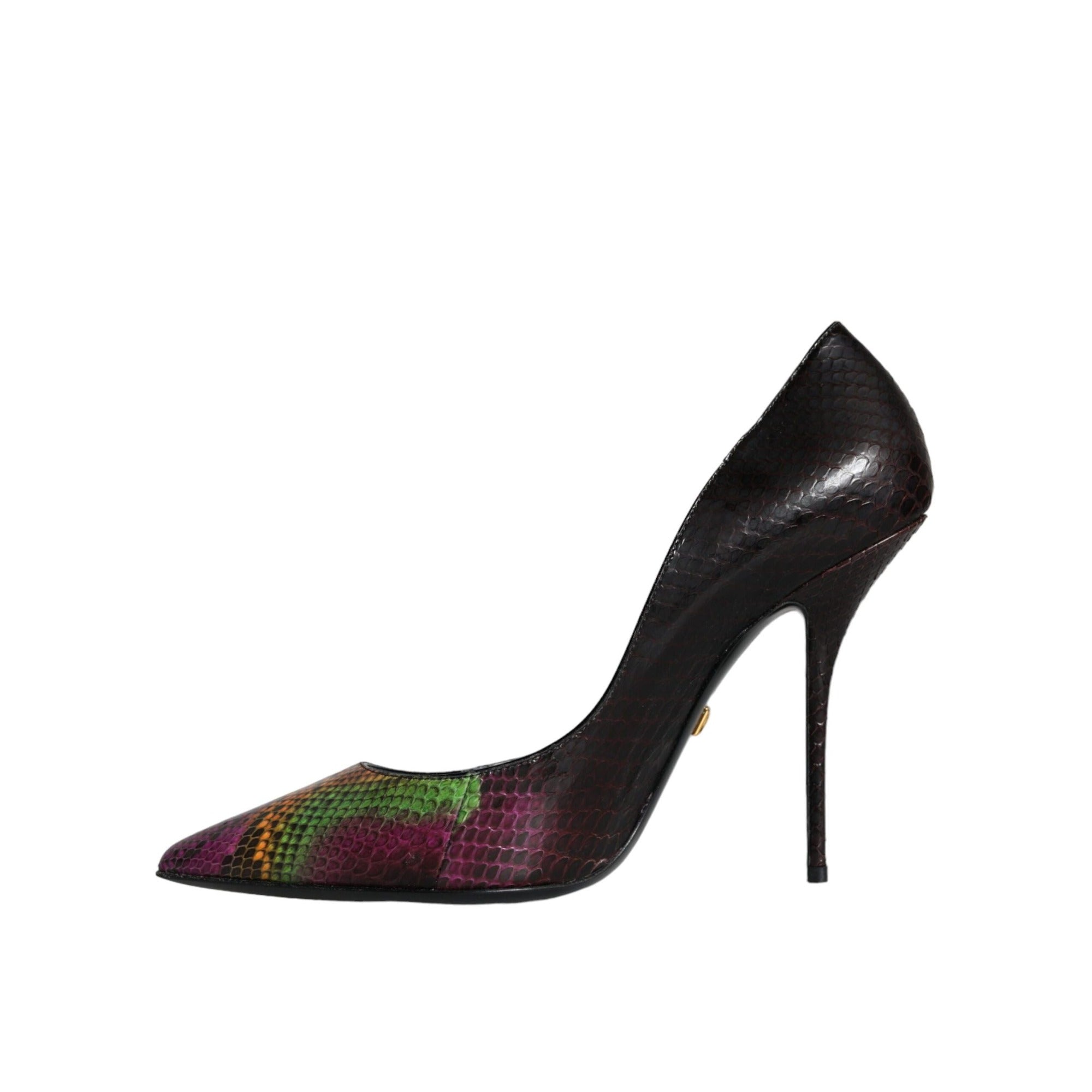Pantofi cu toc Dolce & Gabbana multicolori din piele exotică