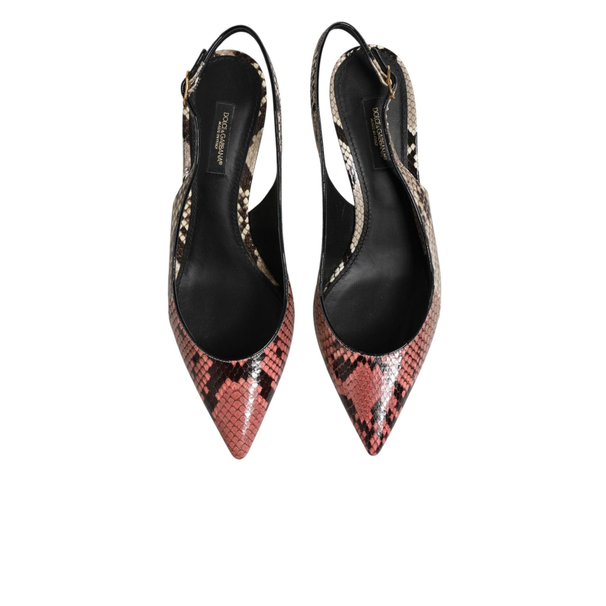 Dolce & Gabbana Multicolor Leather Slingback Pumps