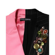 Palton Dolce & Gabbana multicolor cu broderii și patchwork
