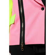 Palton Dolce & Gabbana multicolor cu patchwork și aplicații