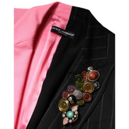 Palton Dolce & Gabbana multicolor cu patchwork și aplicații