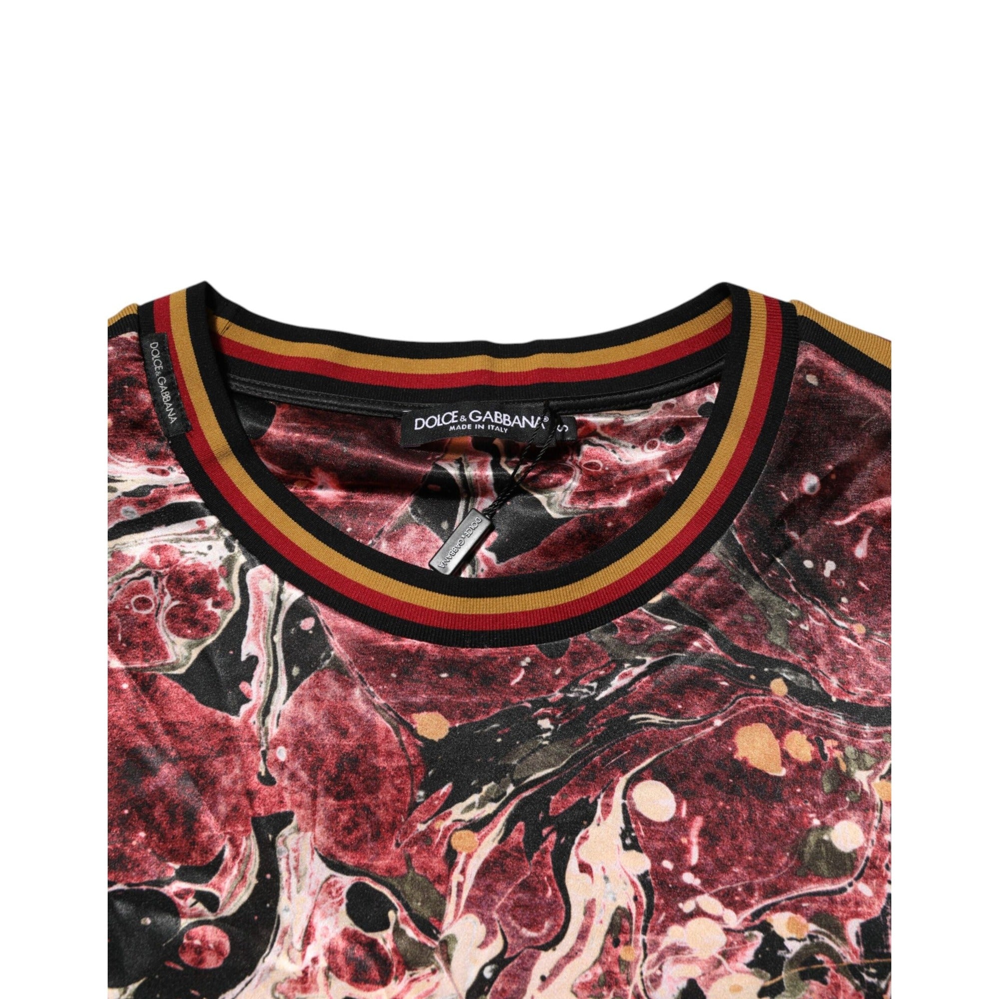 Dolce & Gabbana Multicolor Marble Print Oversize T-shirt