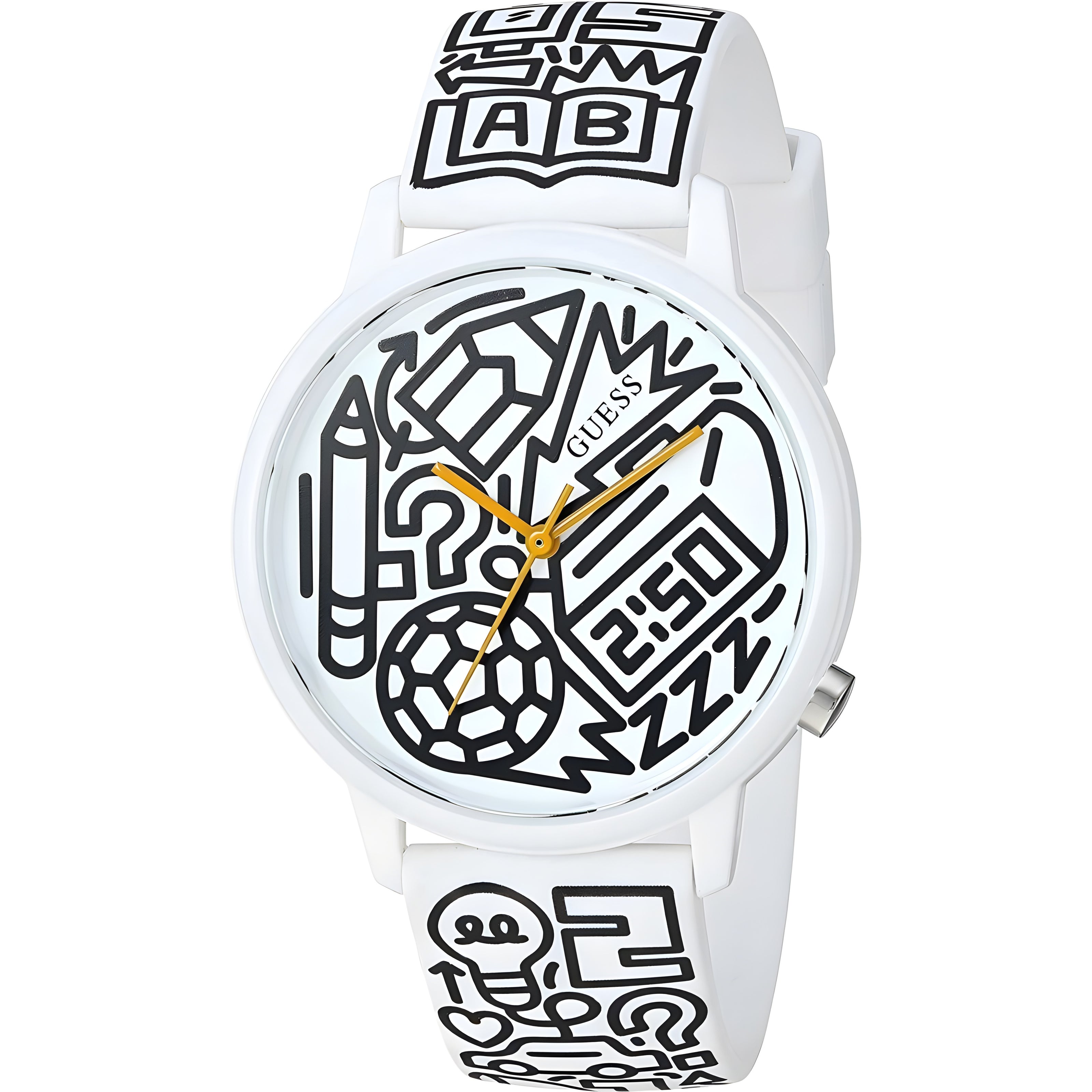 Ceas de damă Guess cu curea din rășină multicoloră