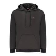 Hanorac Tommy Hilfiger negru, din bumbac