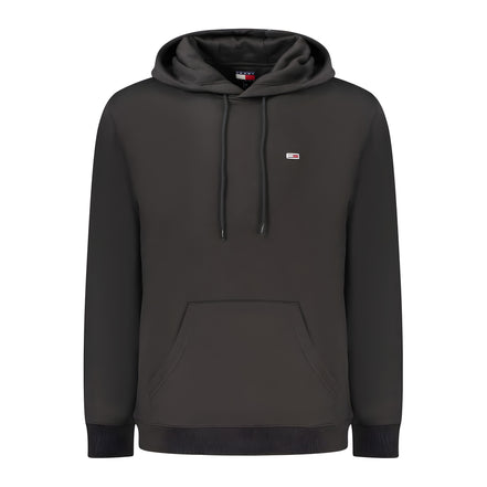 Hanorac Tommy Hilfiger negru, din bumbac