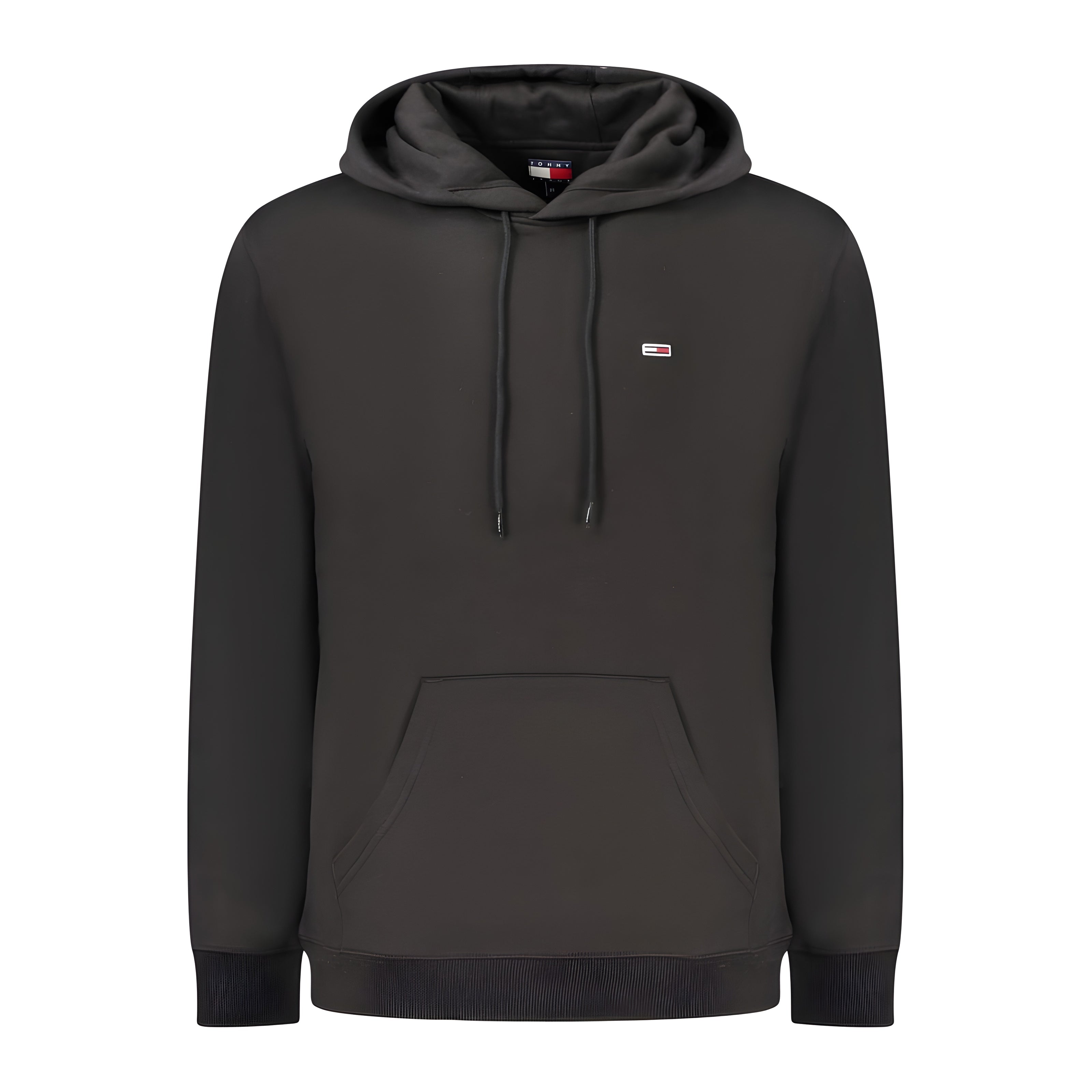Hanorac Tommy Hilfiger negru, din bumbac