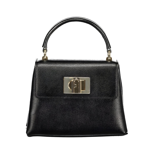 Geantă de mână Furla din piele neagră