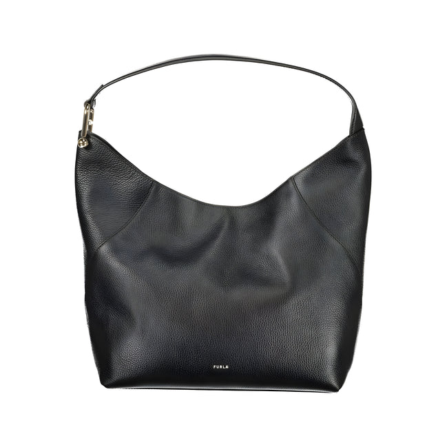Furla Black Leather Shoulder Bag