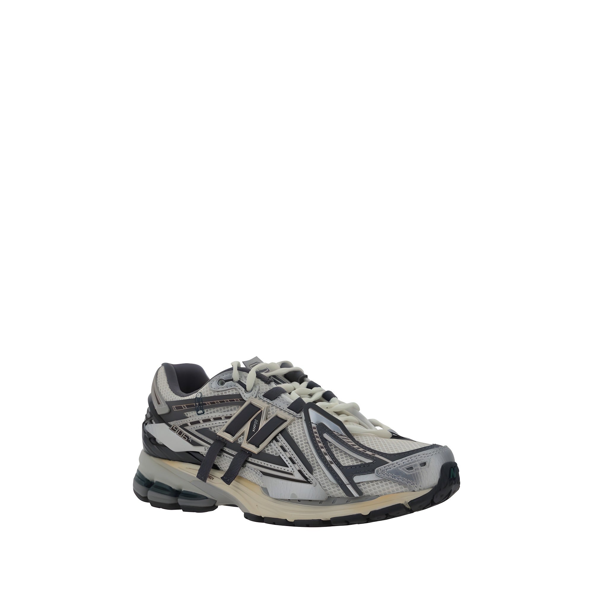 Sneakers New Balance argintii din material textil