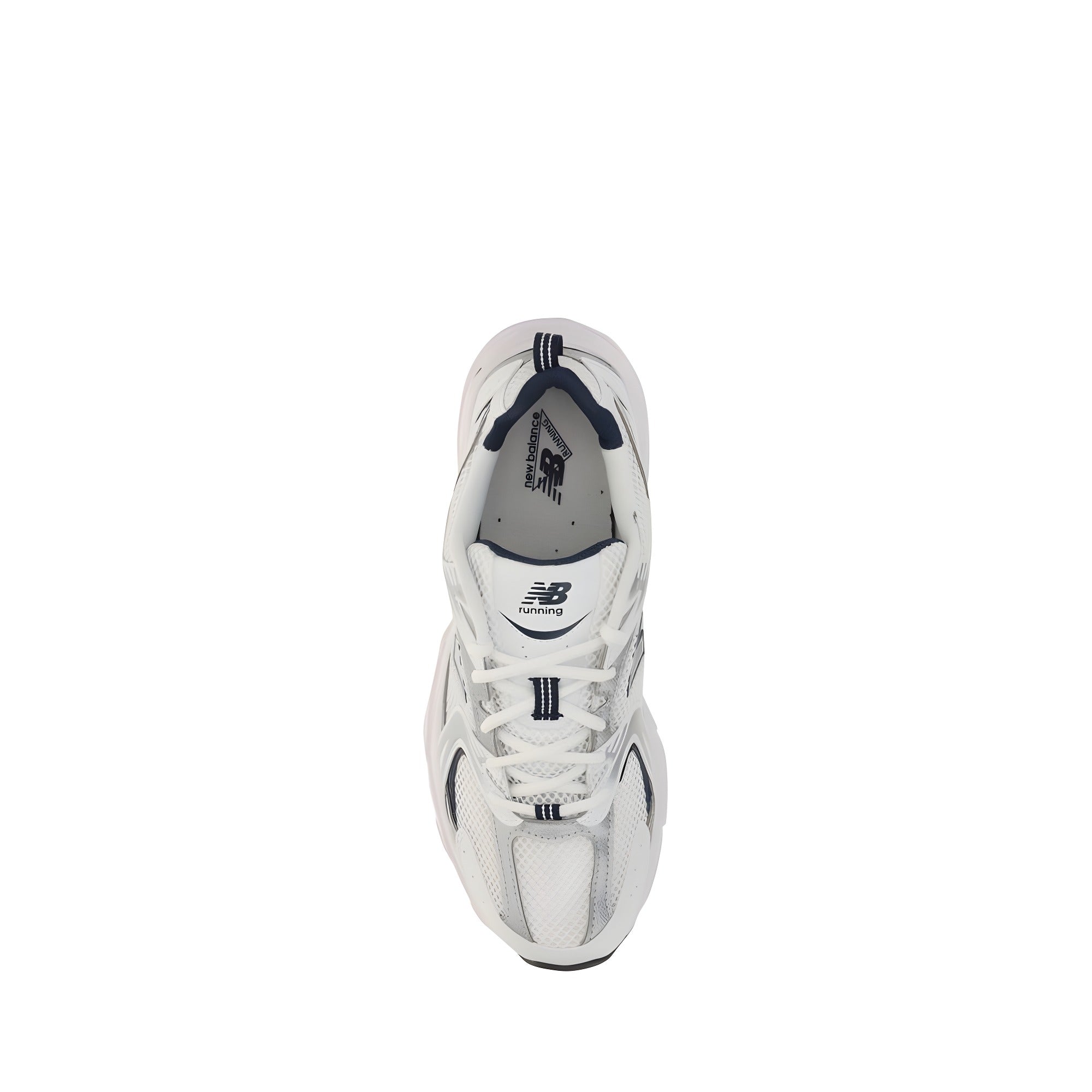 New Balance White Polyurethane Athletic Sneakers
