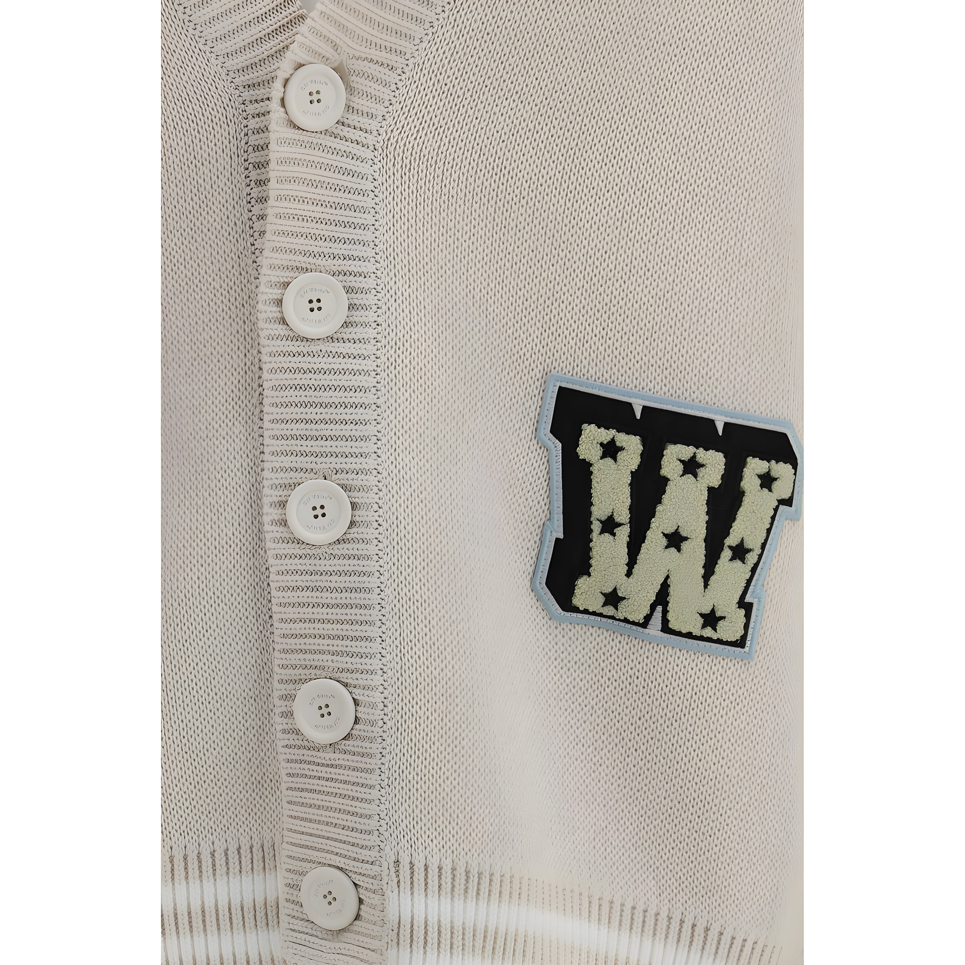 Off-White Beige Cotton Cardigan