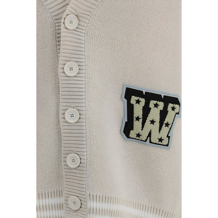 Off-White Beige Cotton Cardigan