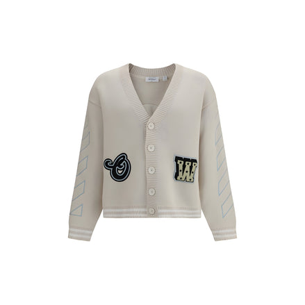 Cardigan din bumbac bej Off-White