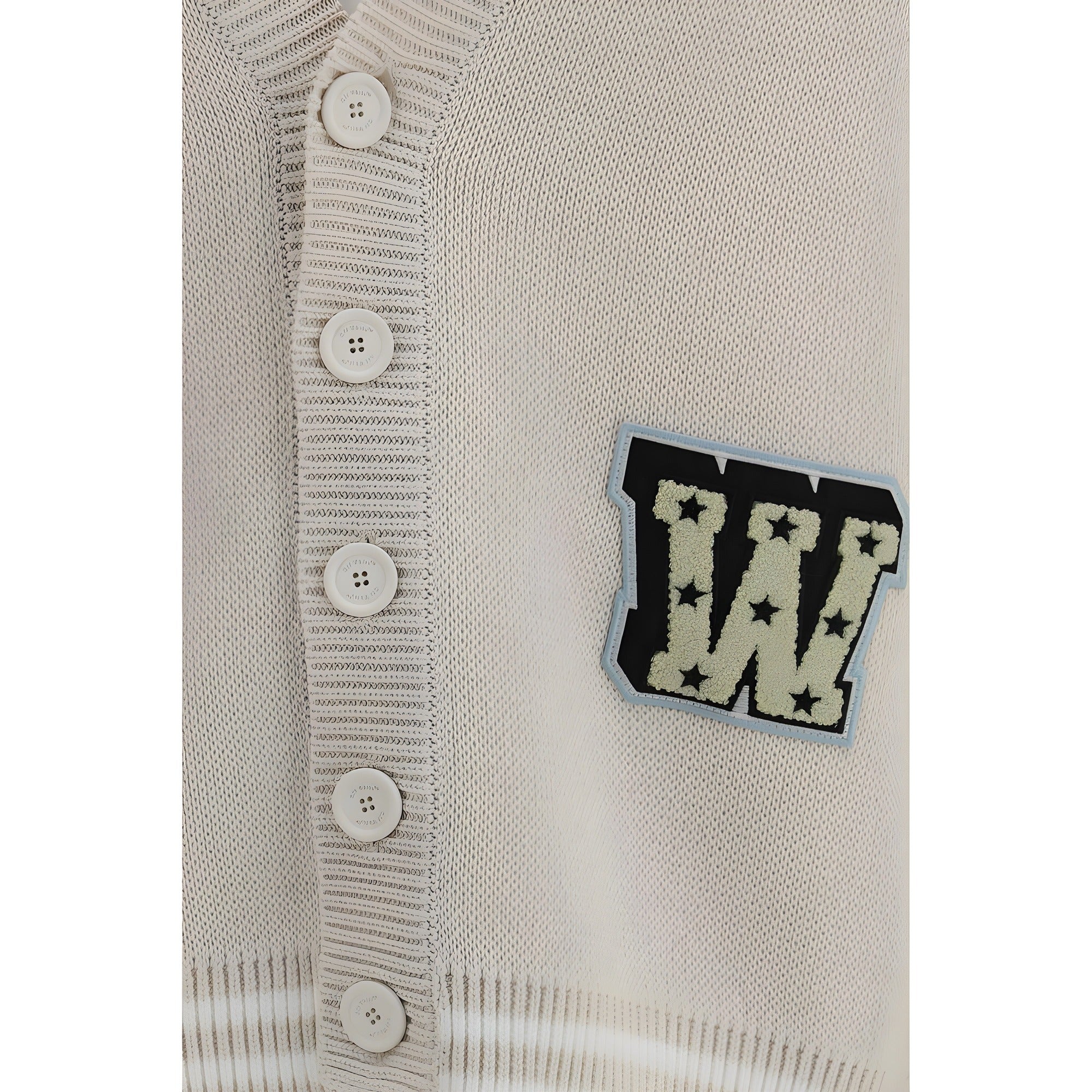 Off-White Beige Cotton Cardigan