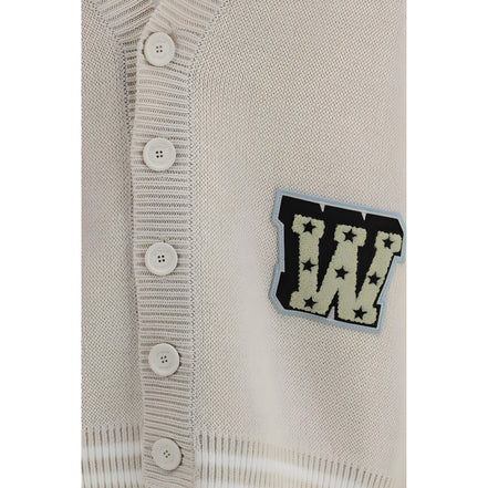 Off-White Beige Cotton Cardigan
