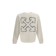 Off-White Beige Cotton Sweatshirt