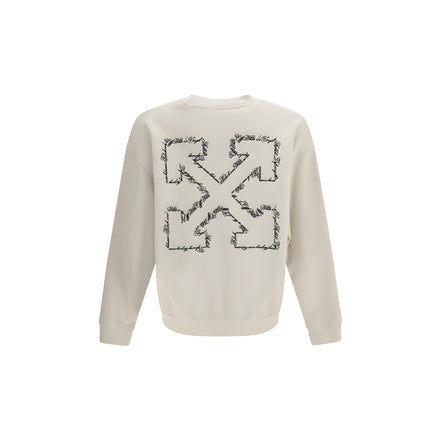 Off-White Beige Cotton Sweatshirt